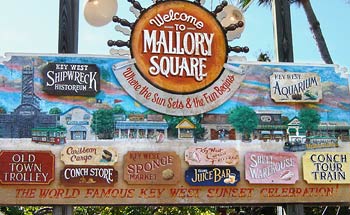 sign for Mallory Square in Key West Mallory Square